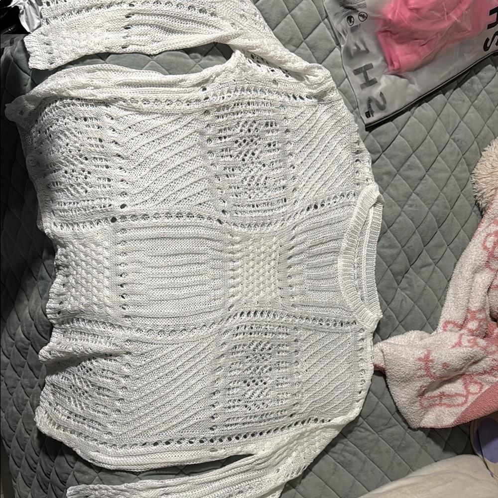 White Knit Coverup